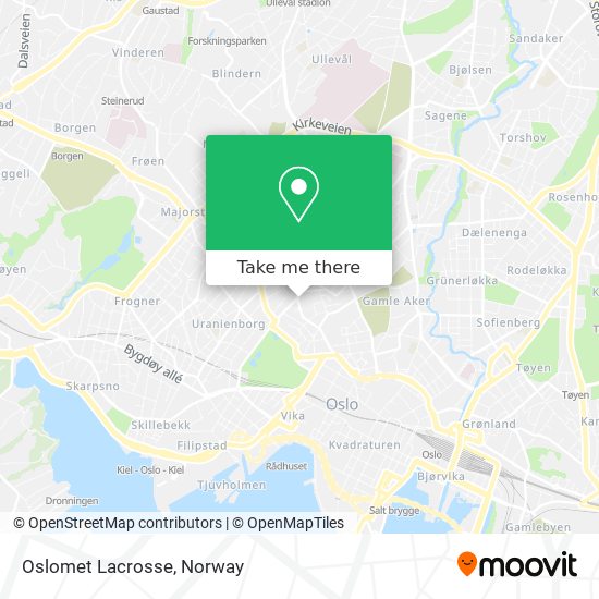 Oslomet Lacrosse map