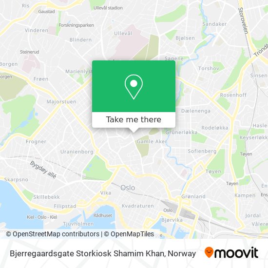 Bjerregaardsgate Storkiosk Shamim Khan map