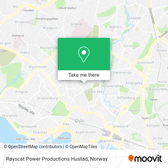 Røyscat Power Productions Hustad map