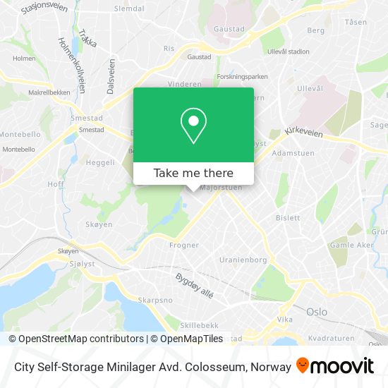City Self-Storage Minilager Avd. Colosseum map