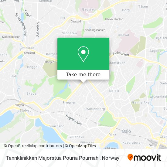 Tannklinikken Majorstua Pouria Pourriahi map