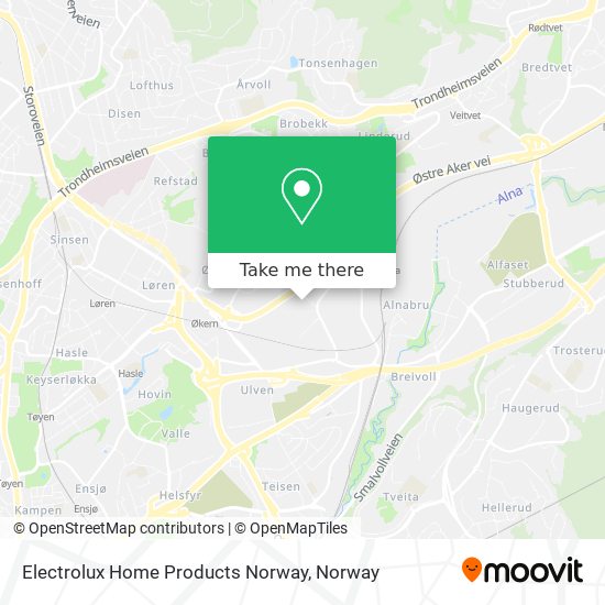 Electrolux Home Products Norway map