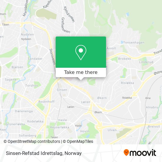 Sinsen-Refstad Idrettslag map