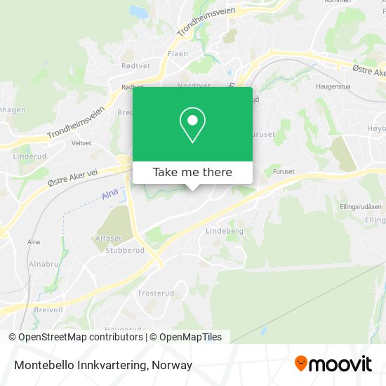Montebello Innkvartering map