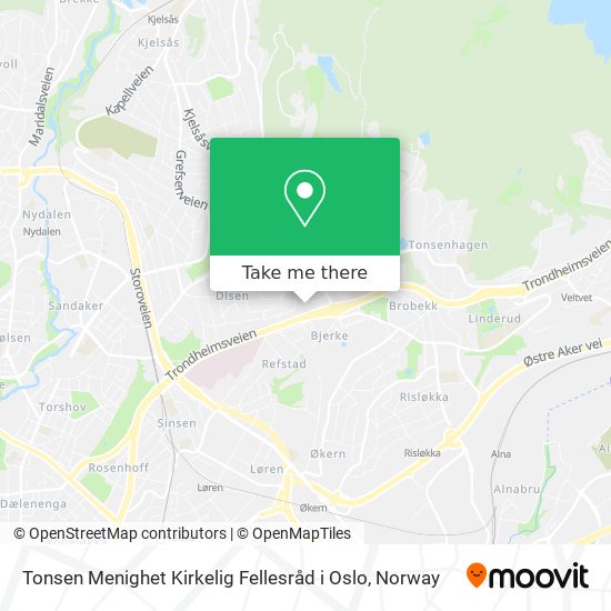 Tonsen Menighet Kirkelig Fellesråd i Oslo map