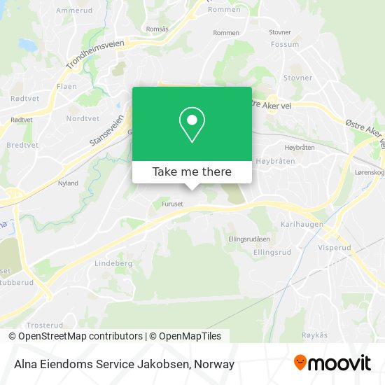 Alna Eiendoms Service Jakobsen map