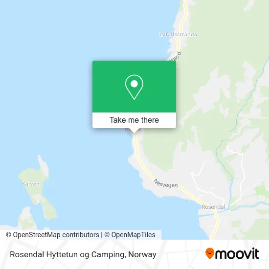 Rosendal Hyttetun og Camping map