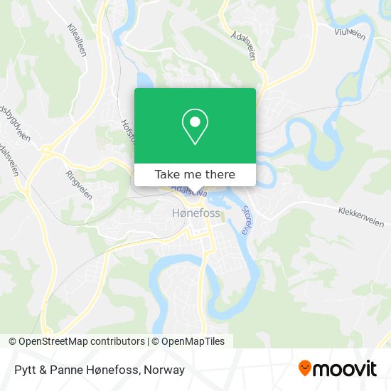 Pytt & Panne Hønefoss map