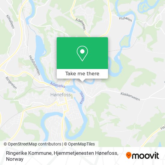 Ringerike Kommune, Hjemmetjenesten Hønefoss map