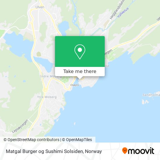 Matgal Burger og Sushimi Solsiden map