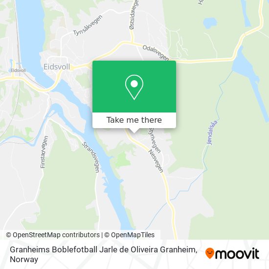 Granheims Boblefotball Jarle de Oliveira Granheim map