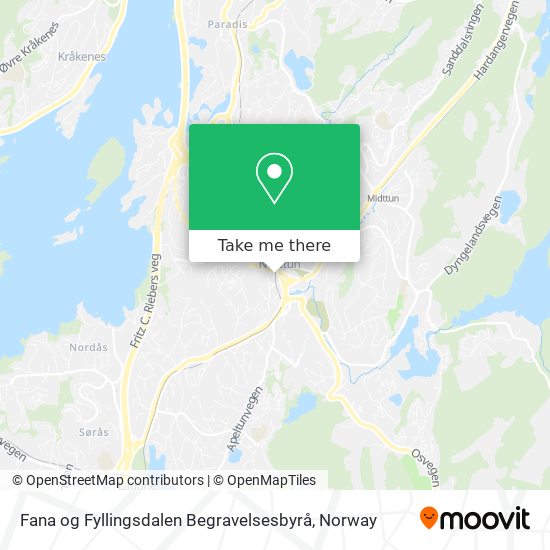 Fana og Fyllingsdalen Begravelsesbyrå map