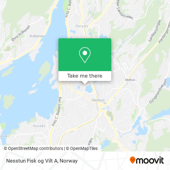 Nesstun Fisk og Vilt A map