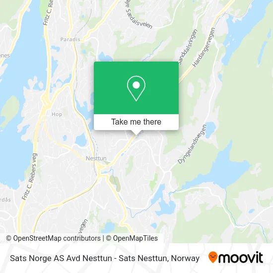 Sats Norge AS Avd Nesttun - Sats Nesttun map