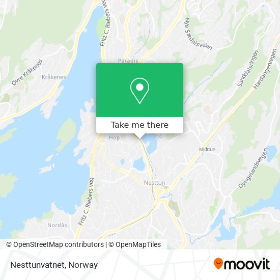 Nesttunvatnet map