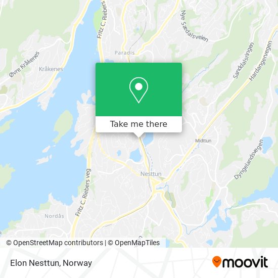 Elon Nesttun map