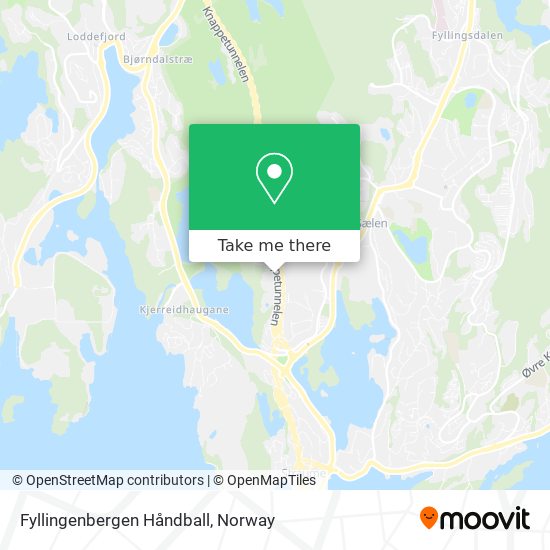 Fyllingenbergen Håndball map