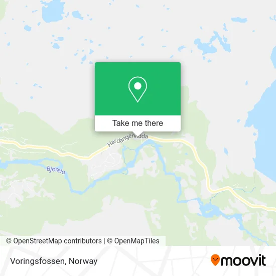 Voringsfossen map