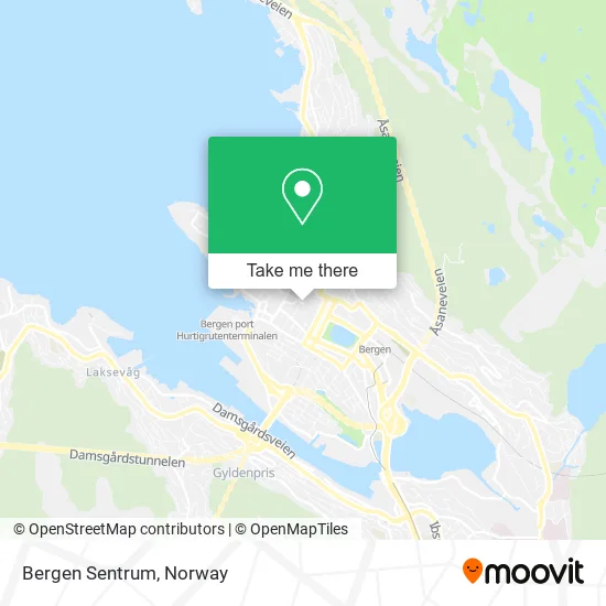 Bergen Sentrum map