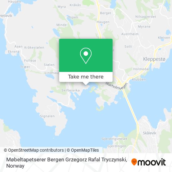 Møbeltapetserer Bergen Grzegorz Rafal Tryczynski map