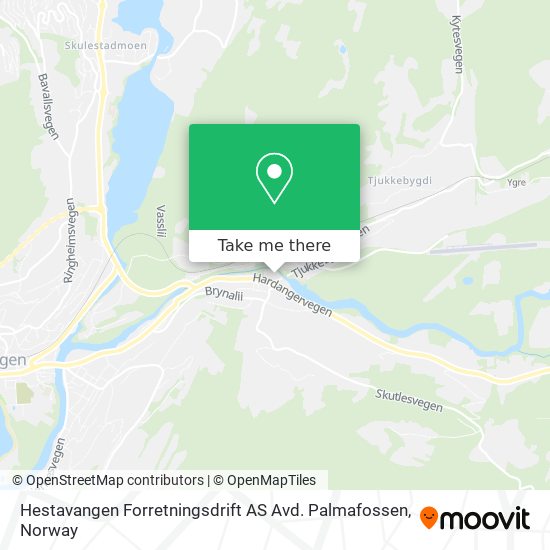 Hestavangen Forretningsdrift AS Avd. Palmafossen map