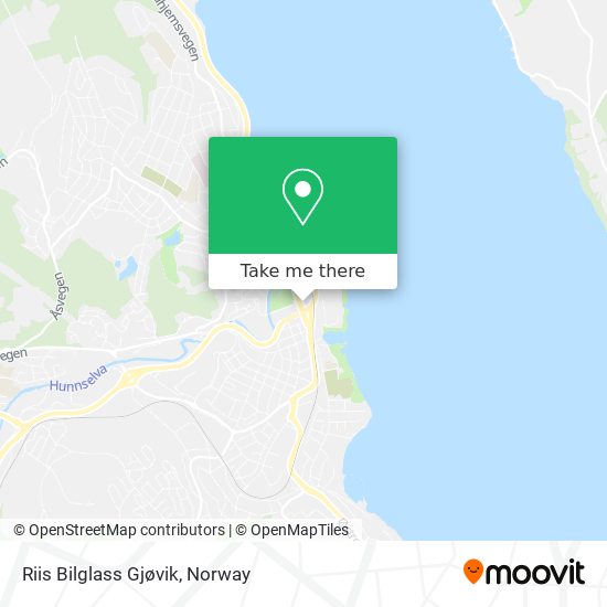 Riis Bilglass Gjøvik map