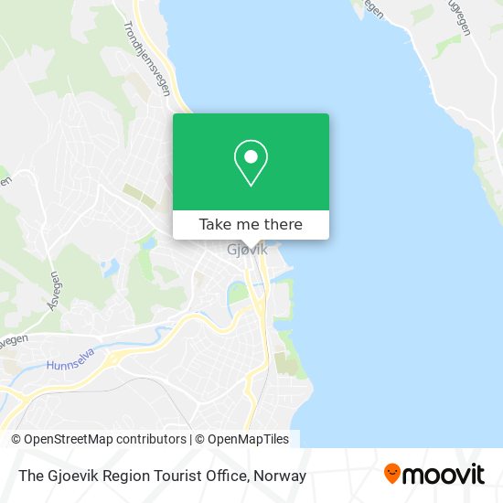 The Gjoevik Region Tourist Office map