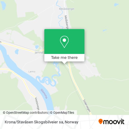 Krona / Stavåsen Skogsbilveier sa map