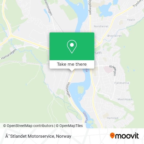 Ã˜Stlandet Motorservice map