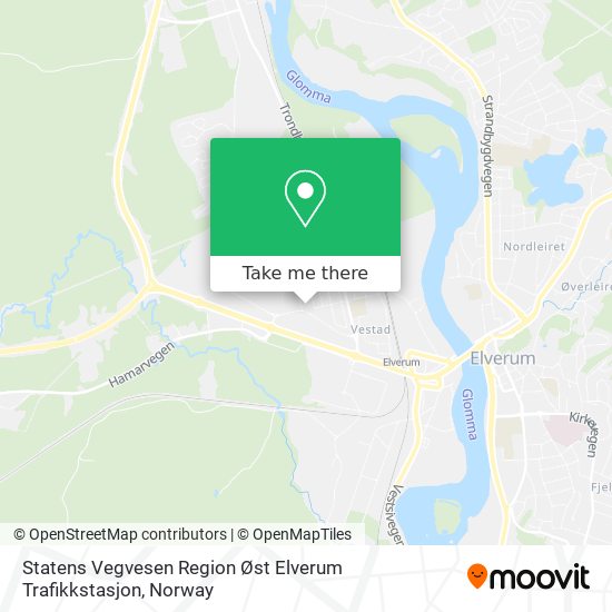 Statens Vegvesen Region Øst Elverum Trafikkstasjon map