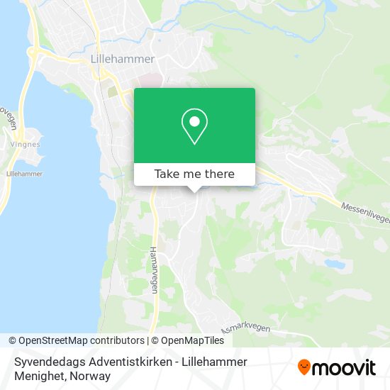 Syvendedags Adventistkirken - Lillehammer Menighet map