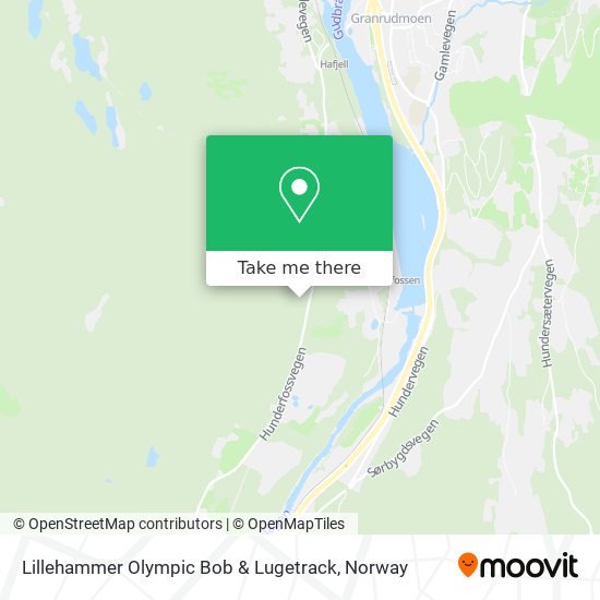 Lillehammer Olympic Bob & Lugetrack map