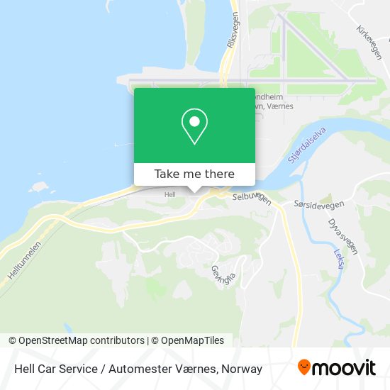 Hell Car Service / Automester Værnes map