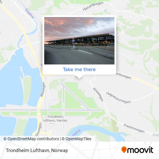 Trondheim Lufthavn map