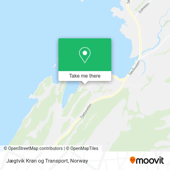 Jægtvik Kran og Transport map