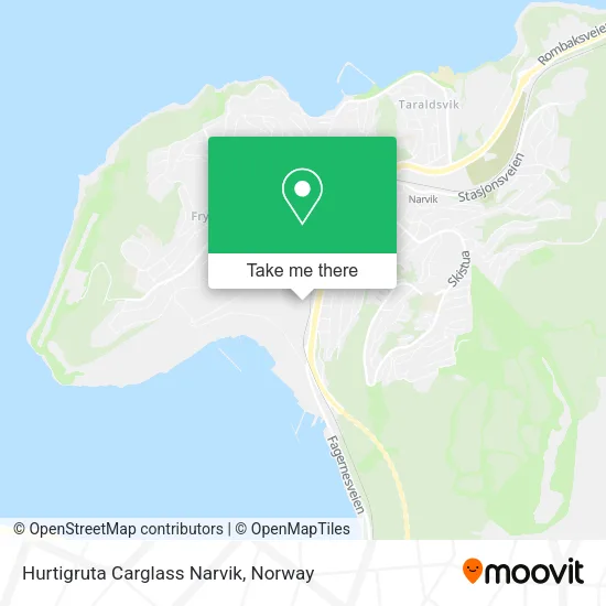 Hurtigruta Carglass Narvik map