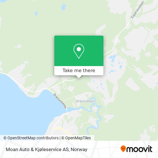 Moan Auto & Kjøleservice AS map