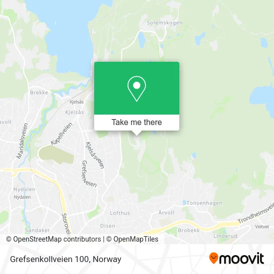 Grefsenkollveien 100 map