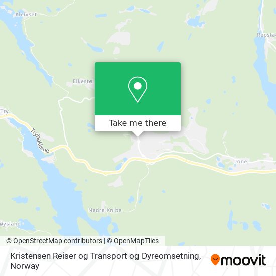 Kristensen Reiser og Transport og Dyreomsetning map