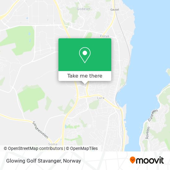 Glowing Golf Stavanger map