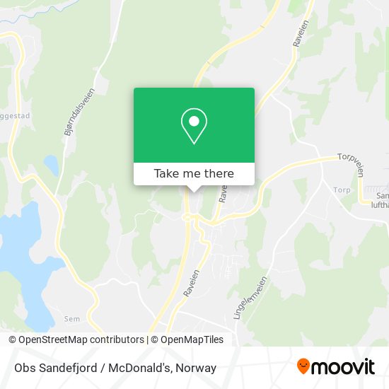 Obs Sandefjord / McDonald's map