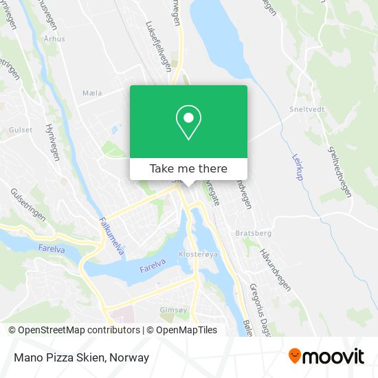 Mano Pizza Skien map