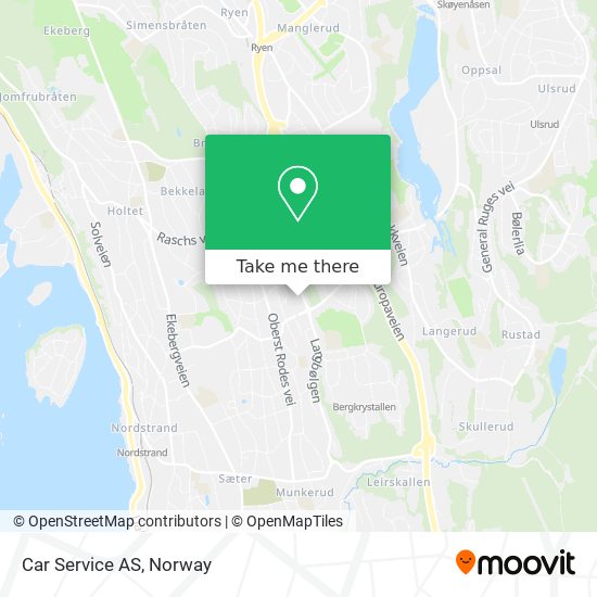 Car Service AS map