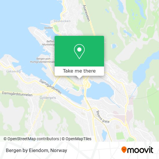 Bergen by Eiendom map