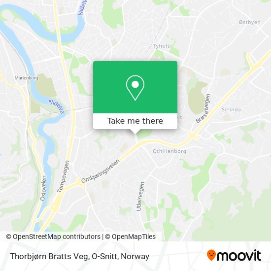Thorbjørn Bratts Veg, O-Snitt map