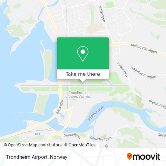 Trondheim Airport map