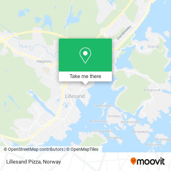 Lillesand Pizza map