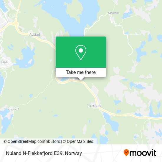 Nuland N-Flekkefjord E39 map