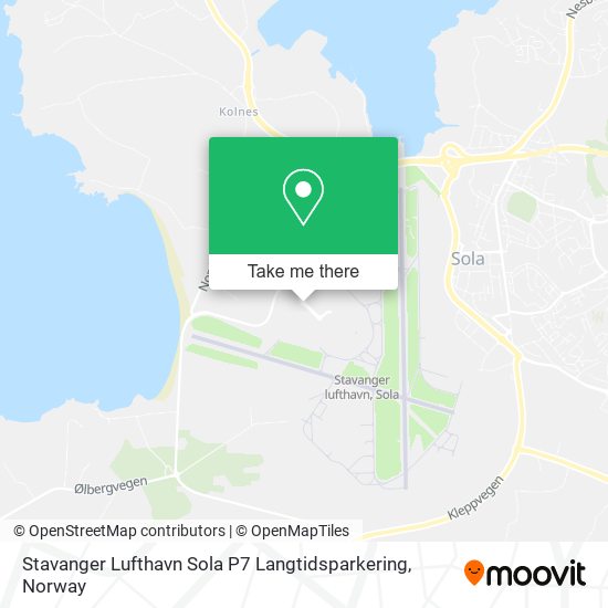Stavanger Lufthavn Sola P7 Langtidsparkering map