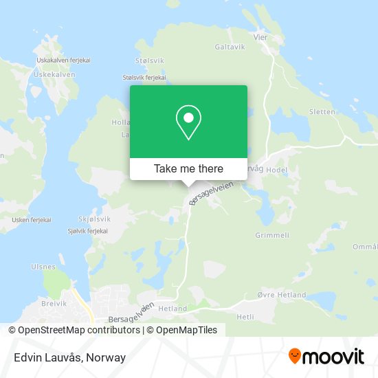 Edvin Lauvås map